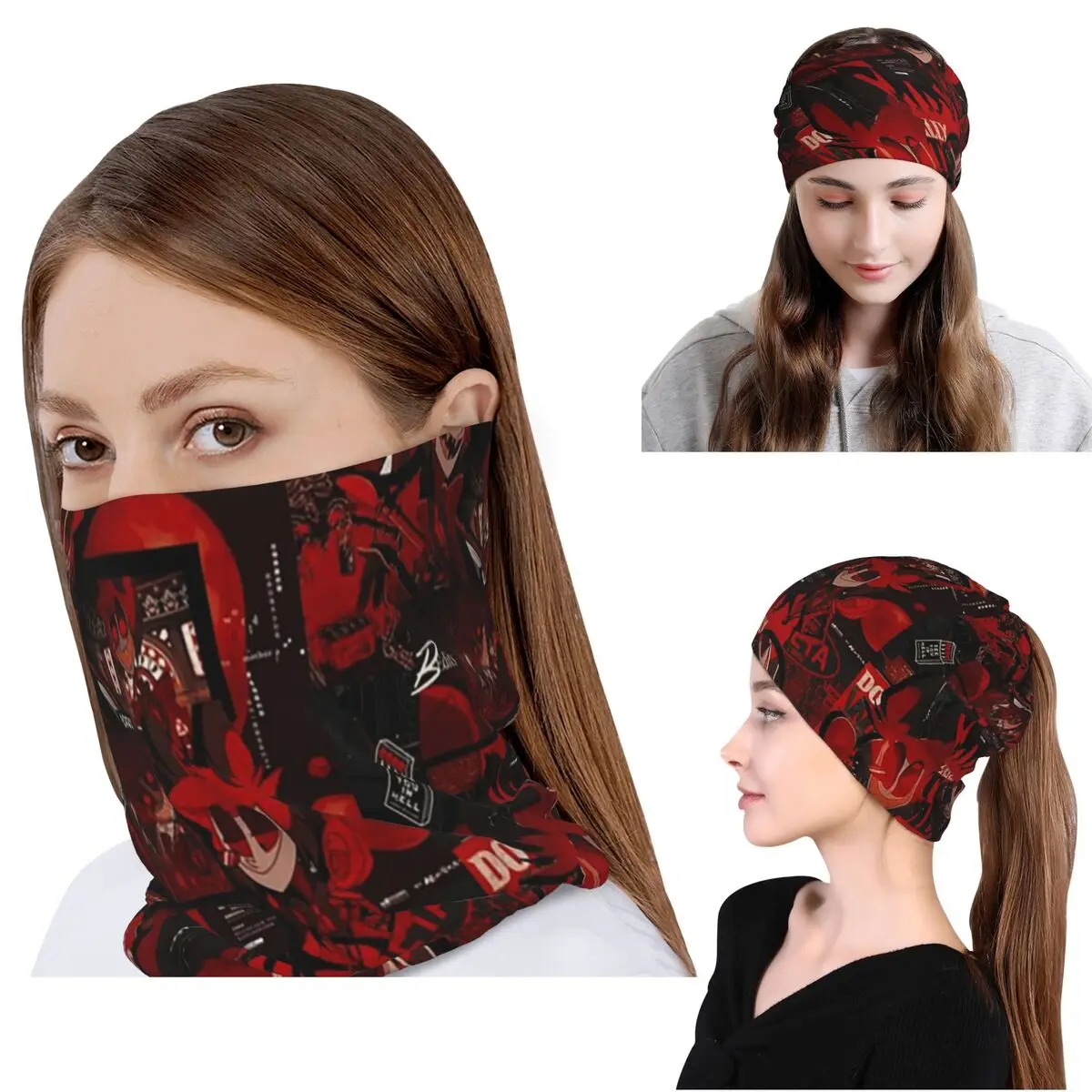 

Alastor Error Bandana Neck Gaiter Face Scarf Multifunction Headband Beanies Hat Unisex Adult Windproof