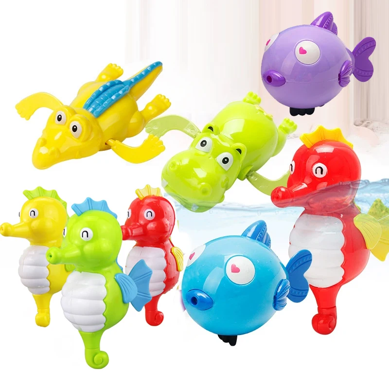 Zabawki dla zwierząt do pływania, łańcuch do wanny z wodą do kąpieli, pocałunek dla zwierząt, ryba, żółw, pływak do basenu, zabawki do kąpieli dla chłopców i dziewczynek