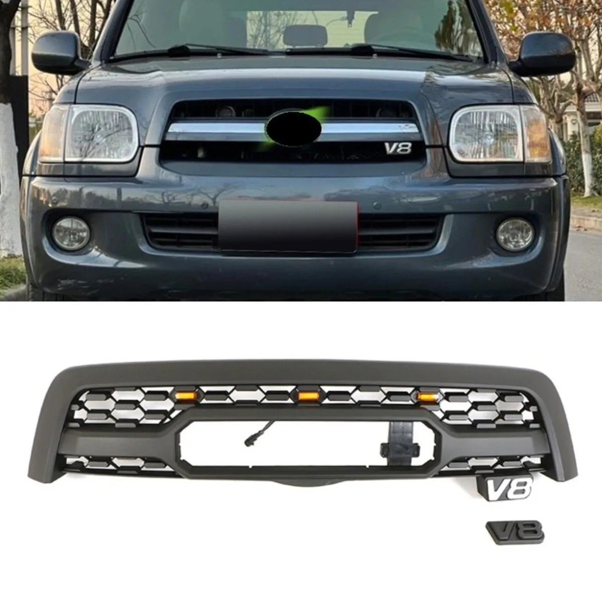 

Car Front Bumper Grill Racing Grills Car Grille for Toyota Sequoia 2005-2007 Body Kit Car Accessories