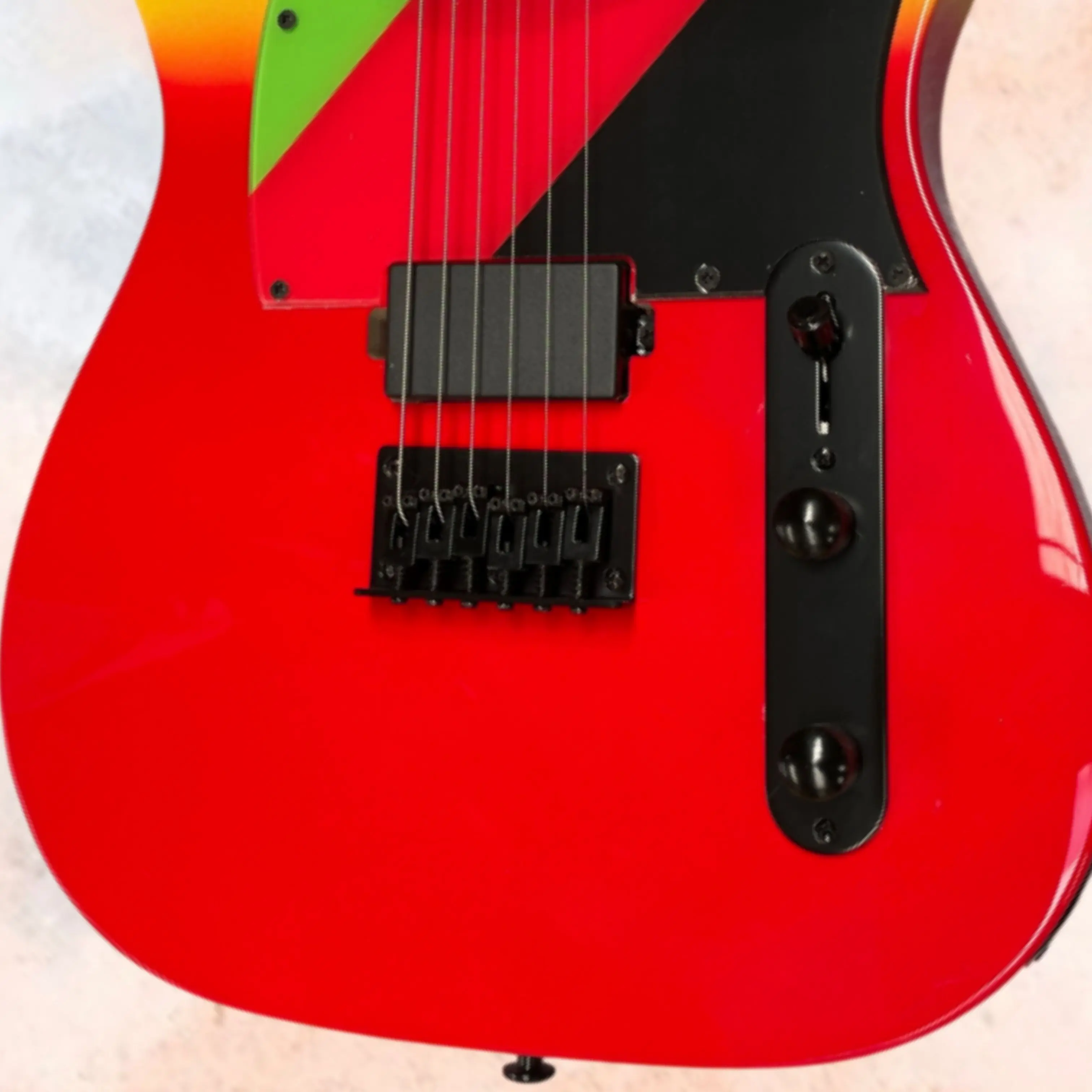 Sleek Stylish Electric Guitar,Three-Color Pickguard,Black Hardware,Exclusive Inlay Fretboard Guitars,Stage Performance Guitarra