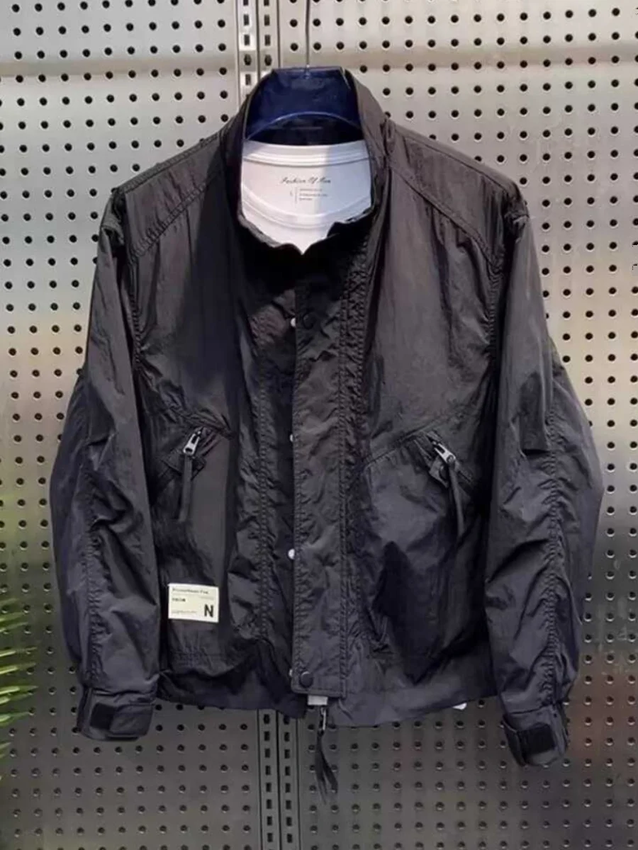 

Мужская модная высококачественная удобная куртка с воротником-стойкой, весенне-летняя верхняя одежда, молодежная ветрозащитная обычная све