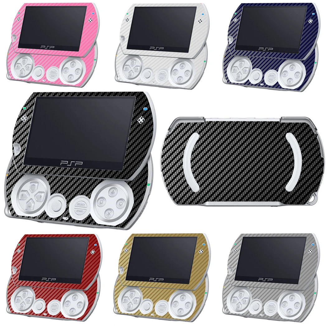 7 Colours Carbon Fiber Vinyl Skin Sticker Protector for Sony PSP Go Skins Stickers