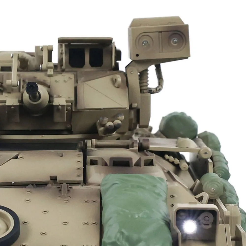 

1/16 TD RC Tank M2A2 Military Bradley Metal Tracks Road Wheels Infrared Barrel Recoil Radio Control RTR Combat Vehicles Toys