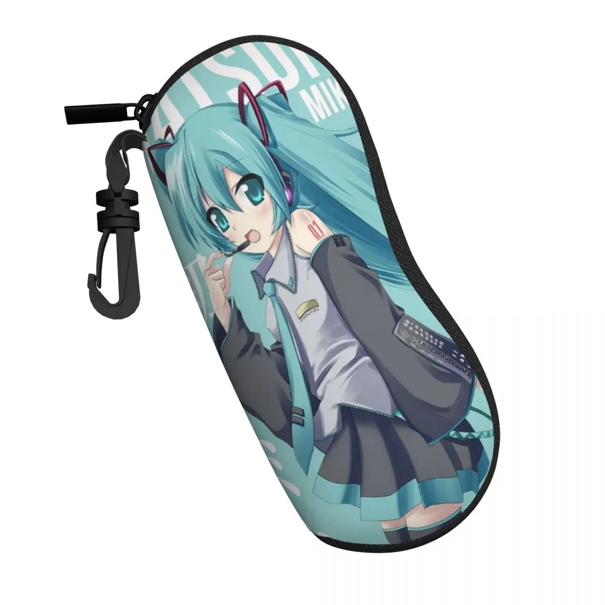 Hatsune Miku Ultra-Light Soft Shell Glasses Case - Compact and Portable Eyewear Case for Travel, School, and Daily Use