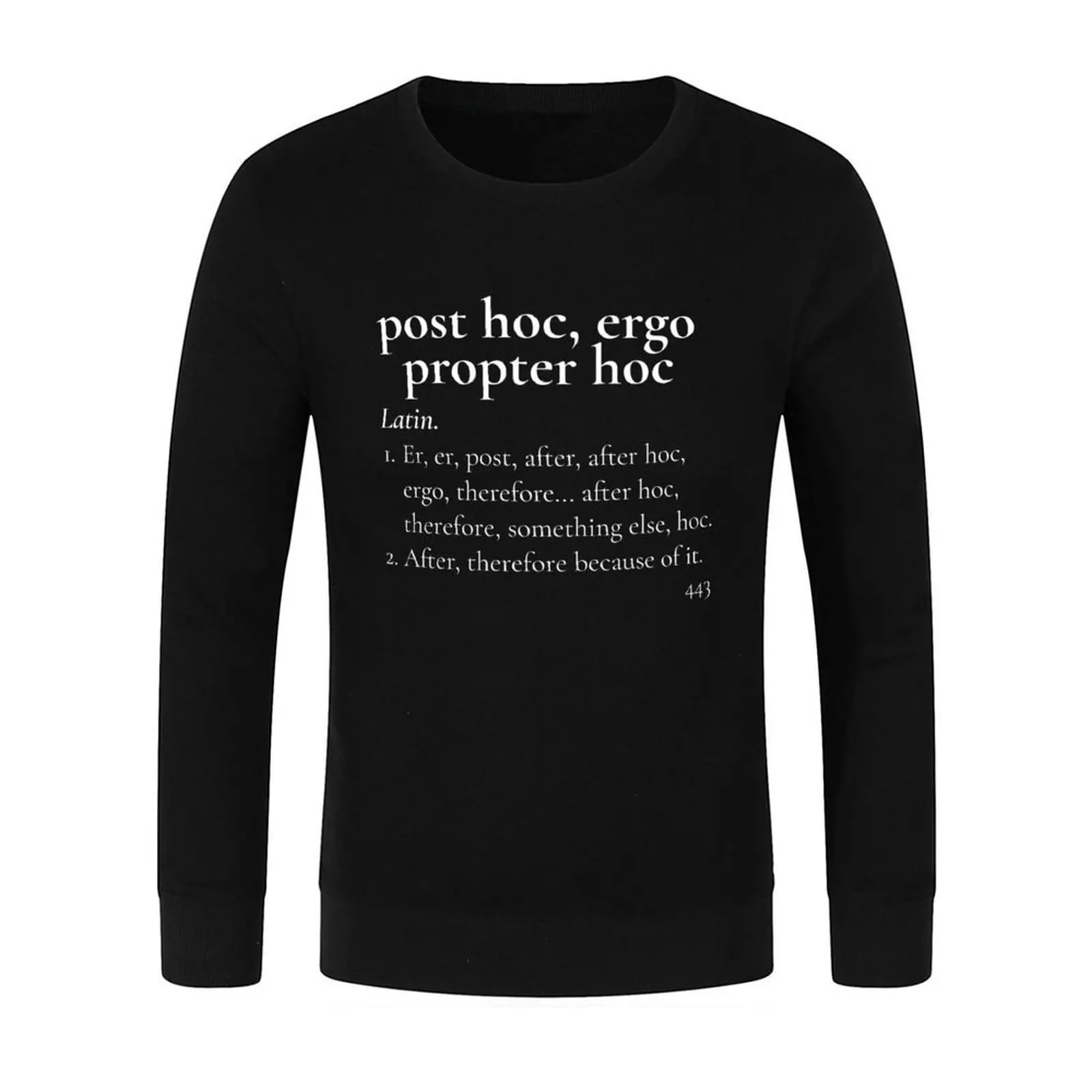 بوست هوك، Ergo Propter Hoc بلوفر رجالي مصمم ملابس بلوزة ملابس أنيمي ملابس رجالية بلوزات رجالية