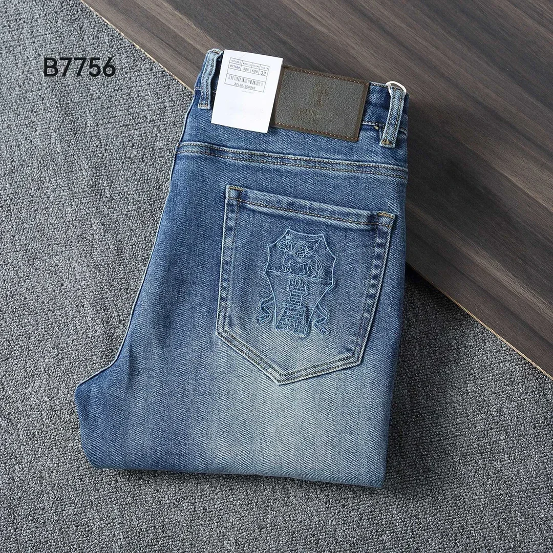 BLLIYOSS Jeans Thick Cotton Men 2024 Autumn Winter New comfortable casual elastic High Quality size 29-42 Straight long pants