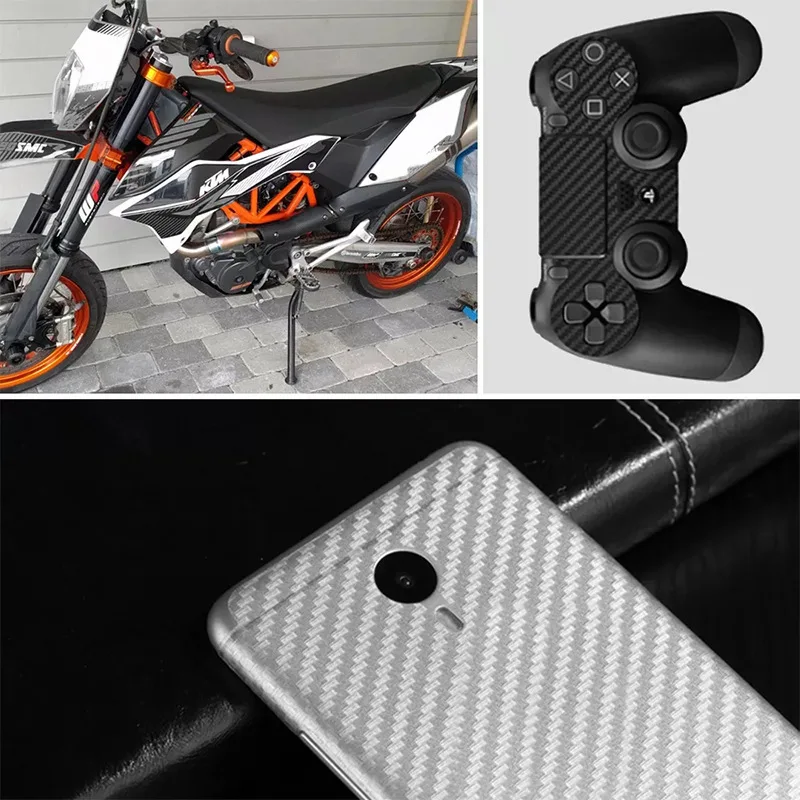 Car Color Changing Film 5D Carbon Fiber Sticker Twill Air Guide Groove PVC Interior High Gloss Body Film