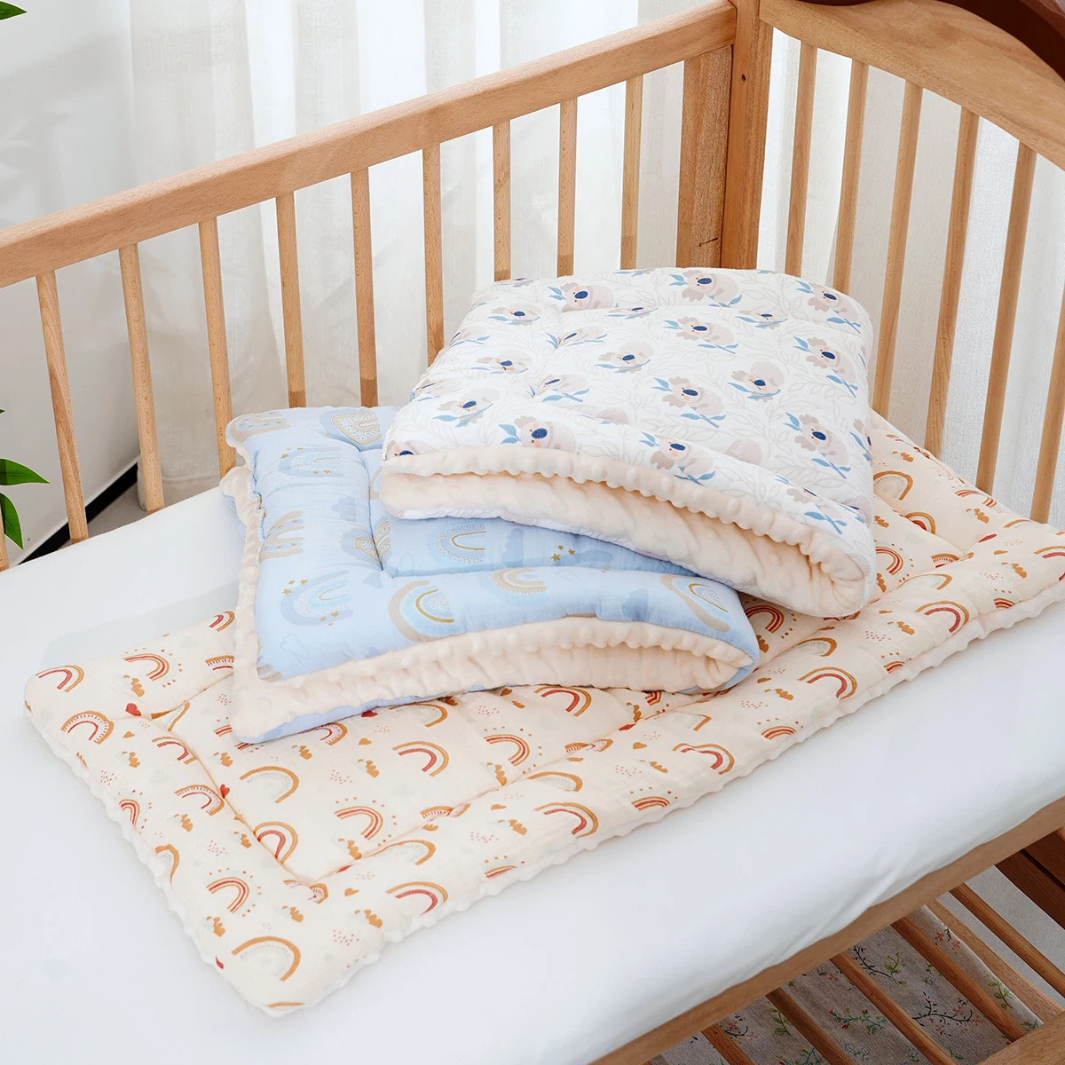 2025 New Autumn Winter Baby Stroller Mat Accessories Thickened Cotton Warm Newborn Mattress Size 80x40cm