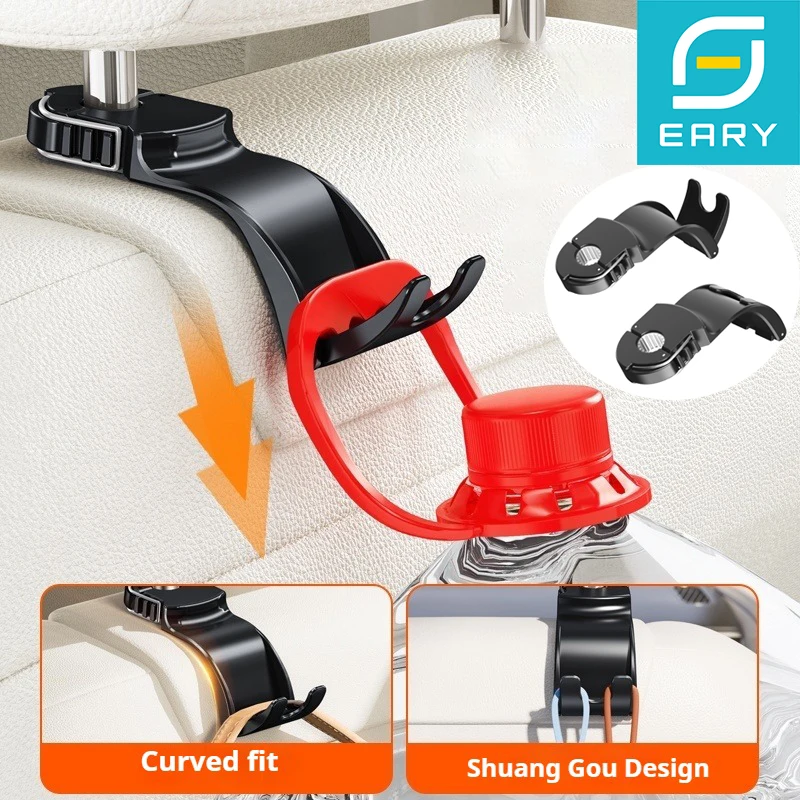 

Eary Car Seat Headrest Hook Hanger Storage Organizer Universal for Handbag Purse Coat Umbrellas Fits for Vehicle Car Accessories