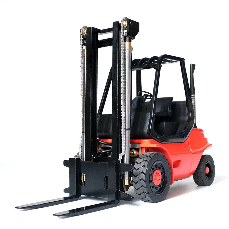 JDM-121 1/14 Metal Remote Control Forklift Model with FS-I6S Metal Mechanical Model Toy