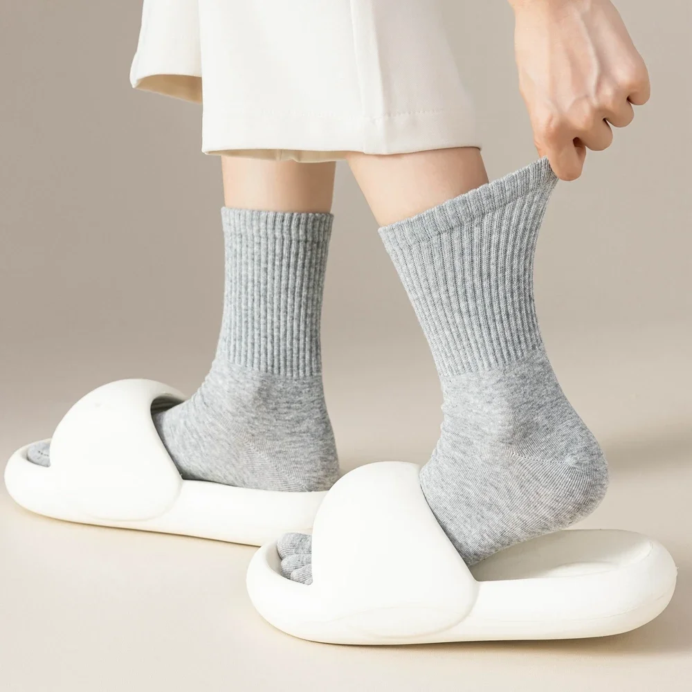 جوارب بخمسة أصابع للنساء ، قطن عالي الجودة ، أنبوب متوسط ، جوارب رياضية بأصابع منفصلة ، خريف ، ربيع ، 4 أزواج