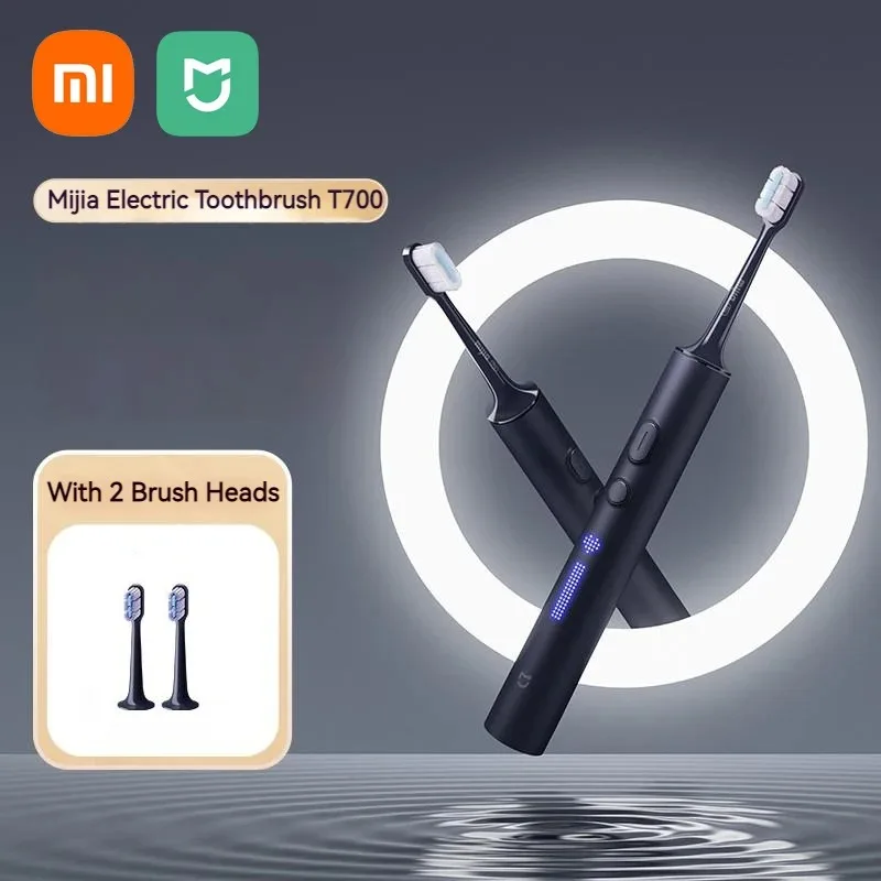 

XIAOMI MIJIA T700 Звуковая электрическая зубная щетка Отбеливание зубов Интеллектуальная ультразвуковая вибрация Щетка для чистки полости рта IPX7 Светодиодный дисплей
