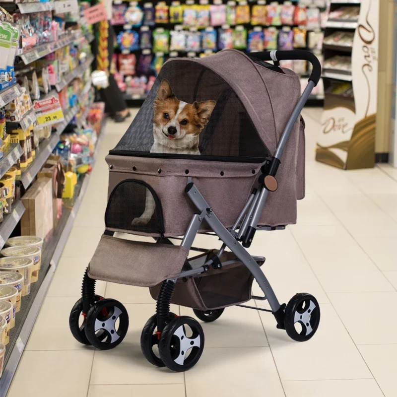 

Plant Sell Pet Strollers Portable Folding Travel Dog Stroller Pet Trolley Cat Cart Carrier