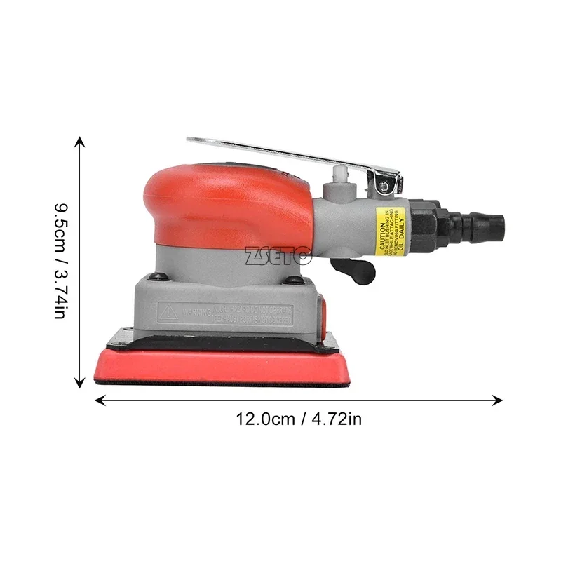 Professional Air Sander 75*100MM Square Pneumatic Grinder Automobile Furniture Surface Polishing Abrasive Grit Tool Accessories