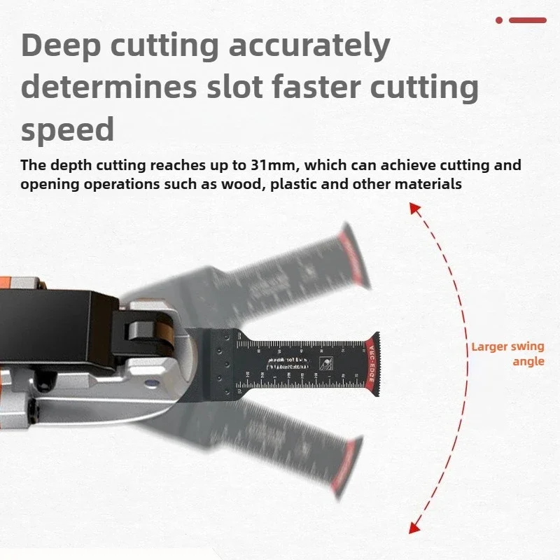 10Pcs Japanese Oscillating Saw Blades High Carbon Steel Bi-Metal Curved Edge Multitool Blades Sharp Wear Resistant Cutter Blade