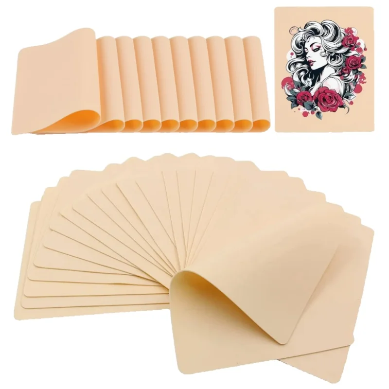 

1-50PC Thin Shape Tattoo Practice Skin Double Permanent Makeup Eyebrow Mixer Synthetic Leather Fake Microblading Supplies Tool ﻿