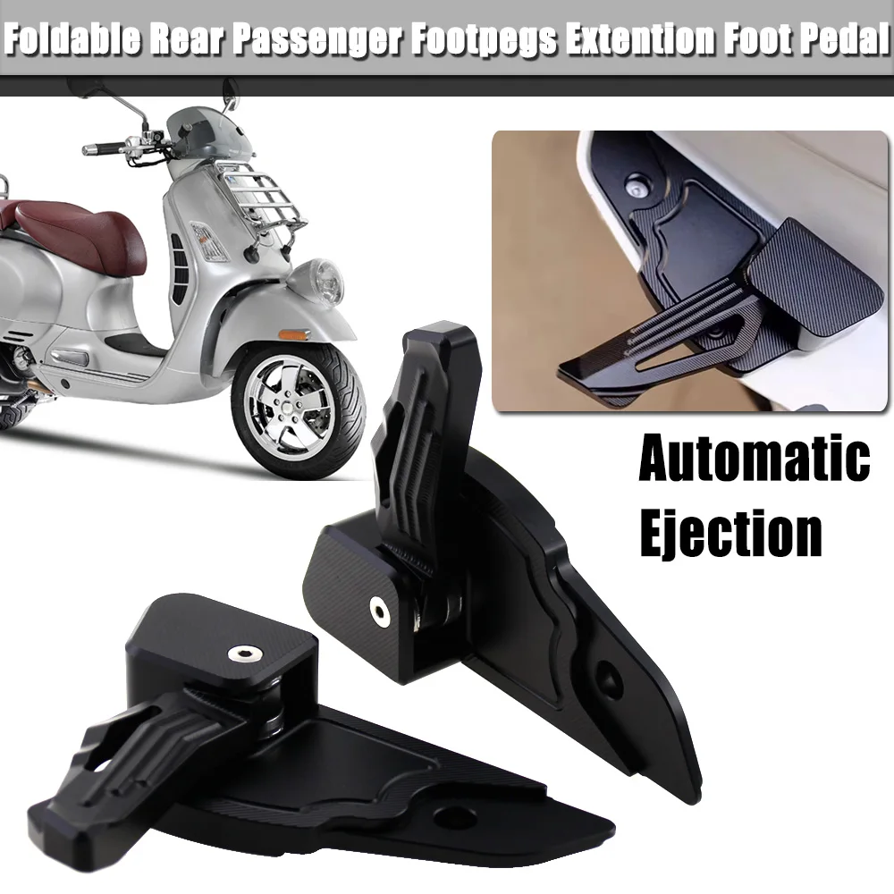 

Sprint150 Rear Footrest for Vespa Primavera150 Sprint 125 150 Motorcycle Foldable Foot Steps Extension Foot Pedal Adapter