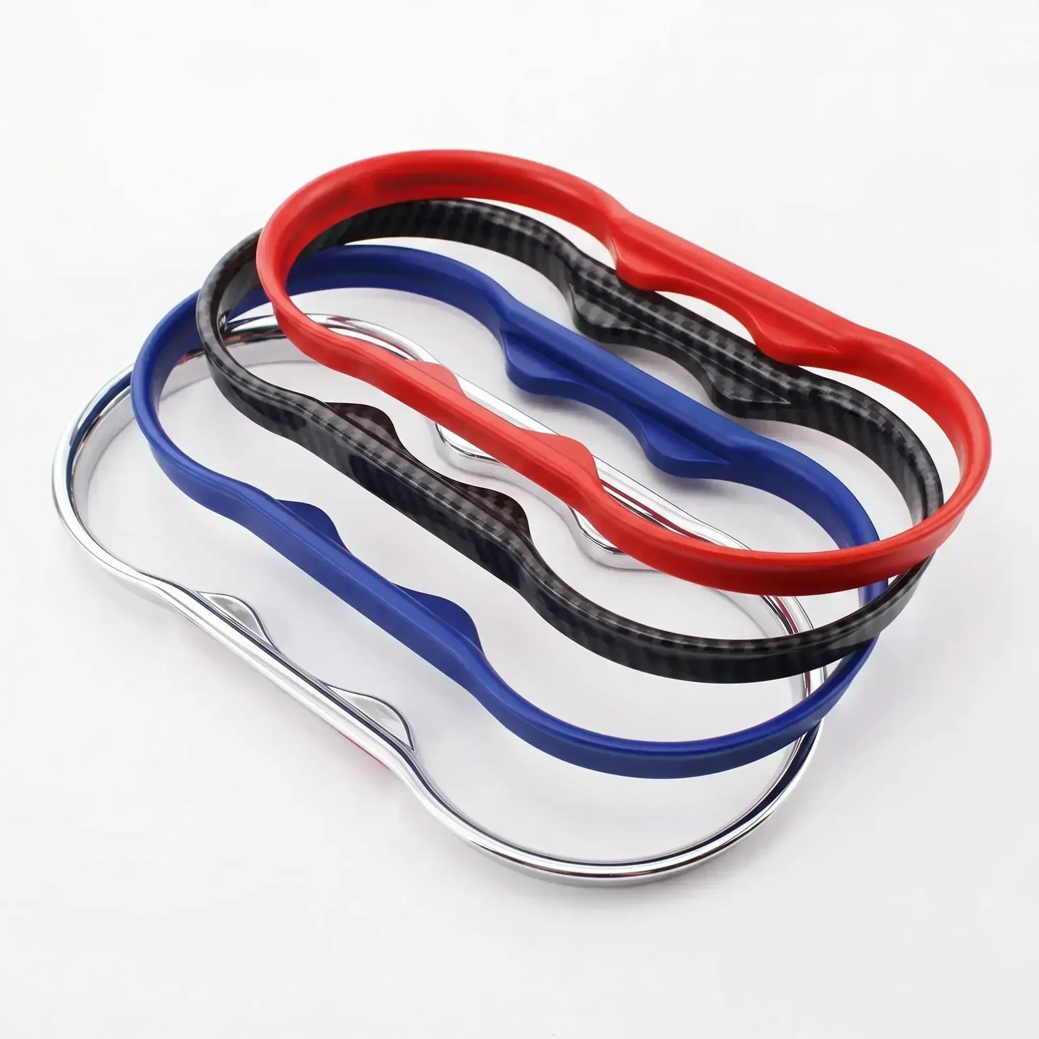 ABS Water Cup Holder Trim Sticker Anti-scratch For Perfect Fit Ford Fiesta 2009-2013 Focus 2 2005-2012 Interior Mod Accessories