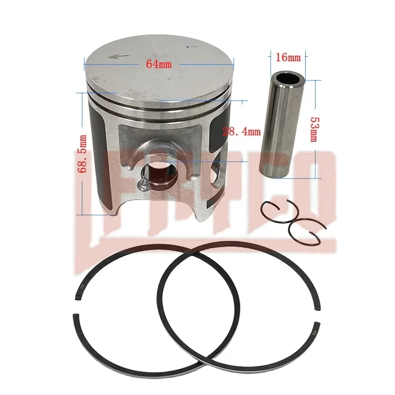 Motorcycle Engine Parts 64mm STD Piston Rings Kit Motor for Yamaha YFZ350 YFZ 350 BANSHEE 1987-2006 RD350 1982-1990 Accesories
