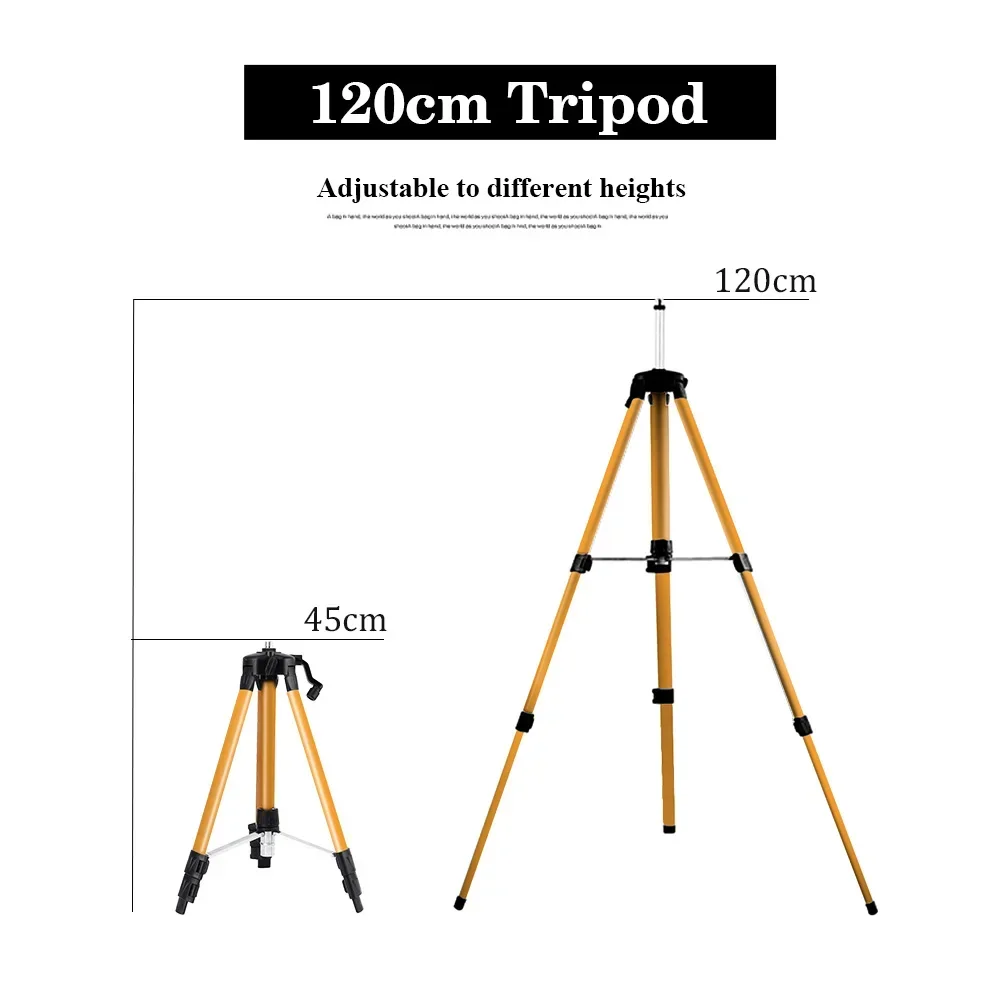 1.2/1.5M Laser Level Tripod Adjustable Height Bracket With 5/8\