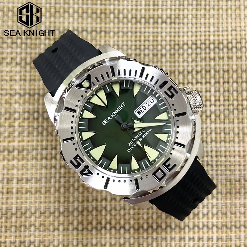 

SEA KNIGHT Automatic Mechanical Diver Watch for Men NH36 Movement Swiss C3 Super Luminous Sapphire Mirror 200M Waterproof Clock