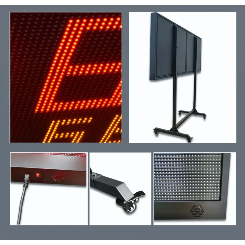 Portable LED Scoreboard With Countdown Timer 24 Second Basketball Scoring Clock
