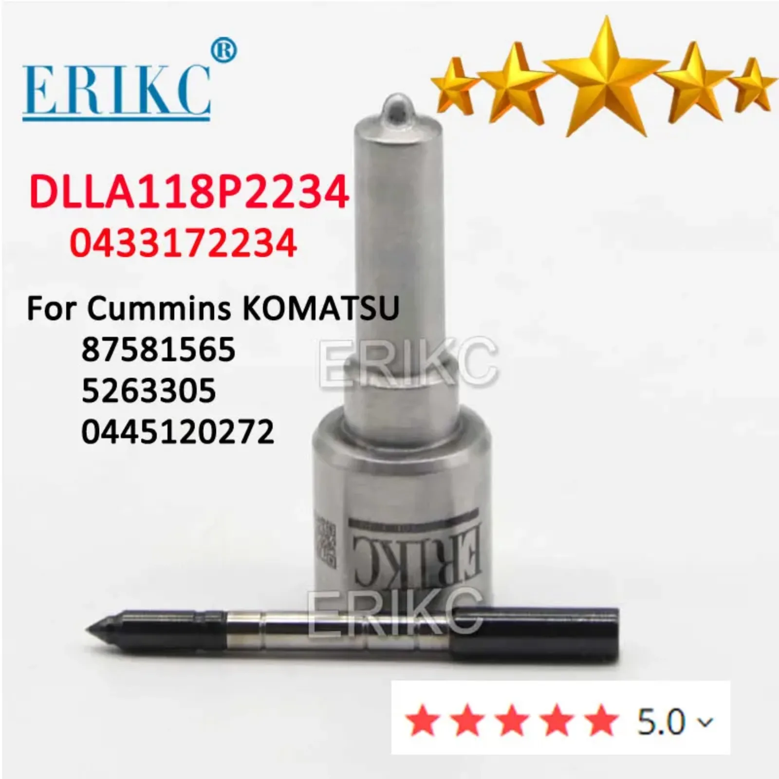 

DLLA118P2234 ERIKC DLLA 118P 2234 Truck Oil Nozzle DLLA 118P2234 Fuel Injector Nozzle 0 433 172 234 for 0 445 120 272