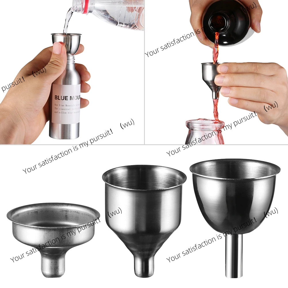 1PC Mini Stainless Steel Bar Wine Flask Funnel Small Mouth Funnels for Filling Hip Flask Beer Canning Liquid Bar Tools