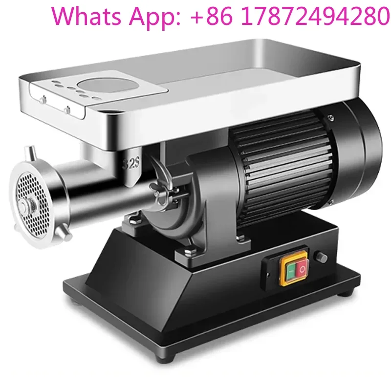 Electric Meat Grinder 1800W/2500W/2800W Industrial Meat Mincer w/ 2 Blade, 3 Grinding Plates, Sausage