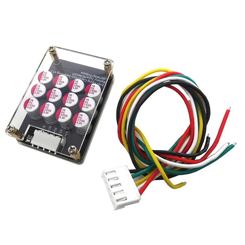 Active BMS Board Lithium Battery Lifepo4 Battery Equalizer (With Case+Terminal Wire)