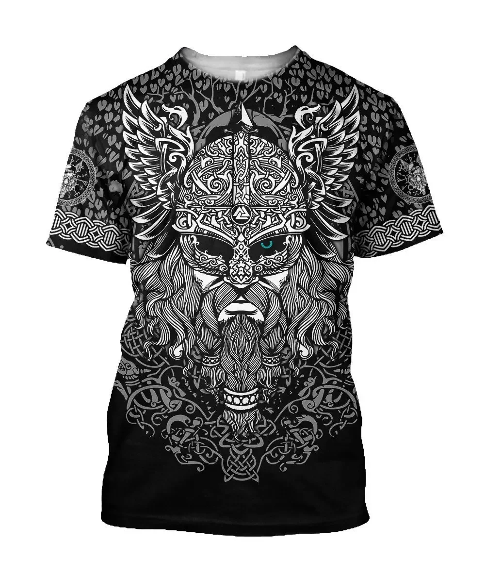 2024 Summer New Hot Viking Graphic 3d Printed Men\'s T-shirt Comfortable Breathable Plus Size Loose Stylish Casual Top 6xl