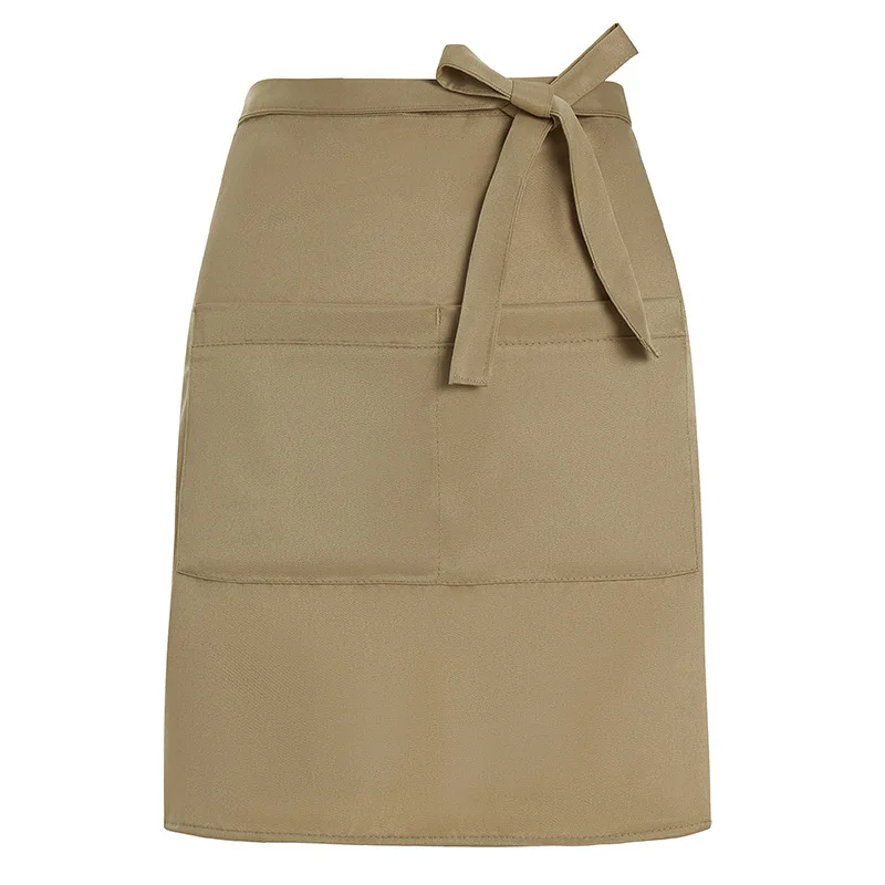 Avental curto para garçom, leite, chá, cafeteria, homens e mulheres, comida rápida, chef, roupas de trabalho