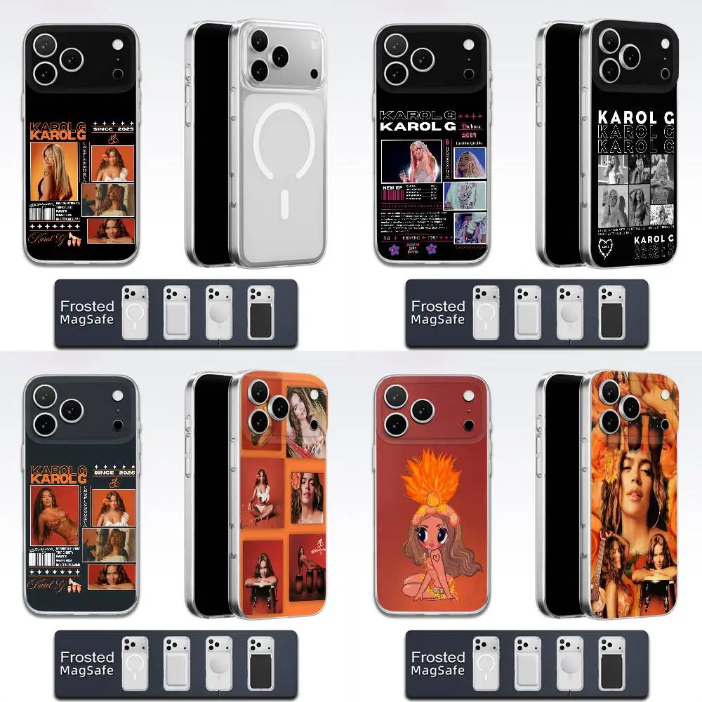 

K-Karol G Tropicoqueta Phone Case For iPhone 17,16,15,14,13,12,11,Pro,Max,Plus,E,Air,Mini Magsafe Frosted Transparent