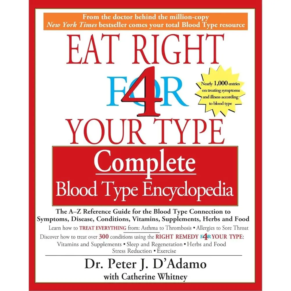Free Shipping Eat Right for 4 Your Type: Complete Blood Type Encyclopedia