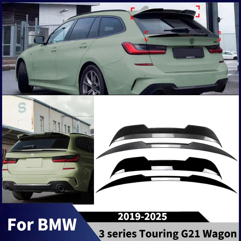 

For BMW 3 Series Touring G21 Wagon 2019-2025 Rear Roof Lip Spoiler Rear Trunk Wing Diffuser Tail Fin Accessories Body kit Tuning