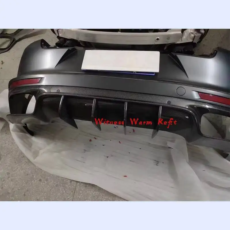 For 971 carbon fiber car Front Bumper Lip Splitter rear diffuser spoiler side skirts apron for Porsche Panamera 971 car body kit