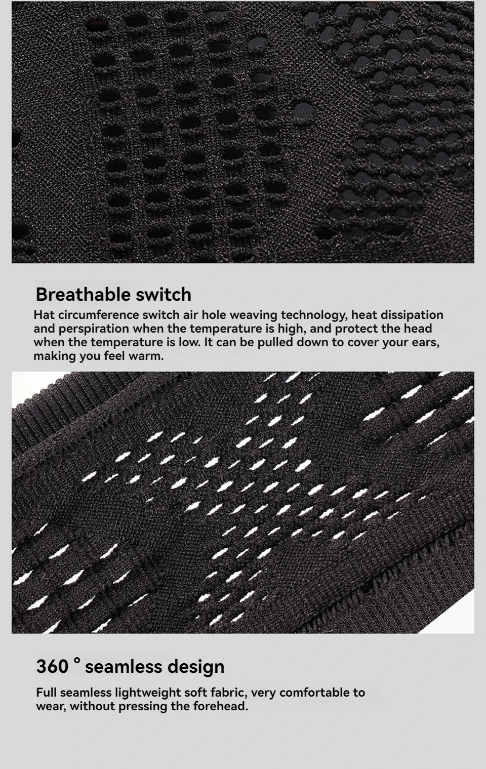 GTUBIKE Kühlendes, dehnbares Visier, Unisex-Schweißband für Damen und Herren, kein Slip-Band, leicht, Leistung, Laufen, Sonnenschutz – Detail 13