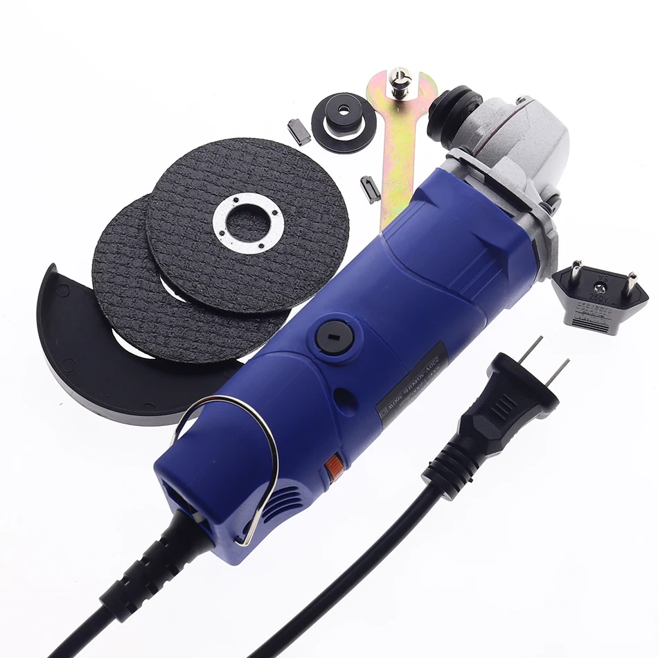 RIESBA 220v 360w EU Plug Adjustable Speed angle grinder polishing machine Electric mill High Quality + Grinding Wheel