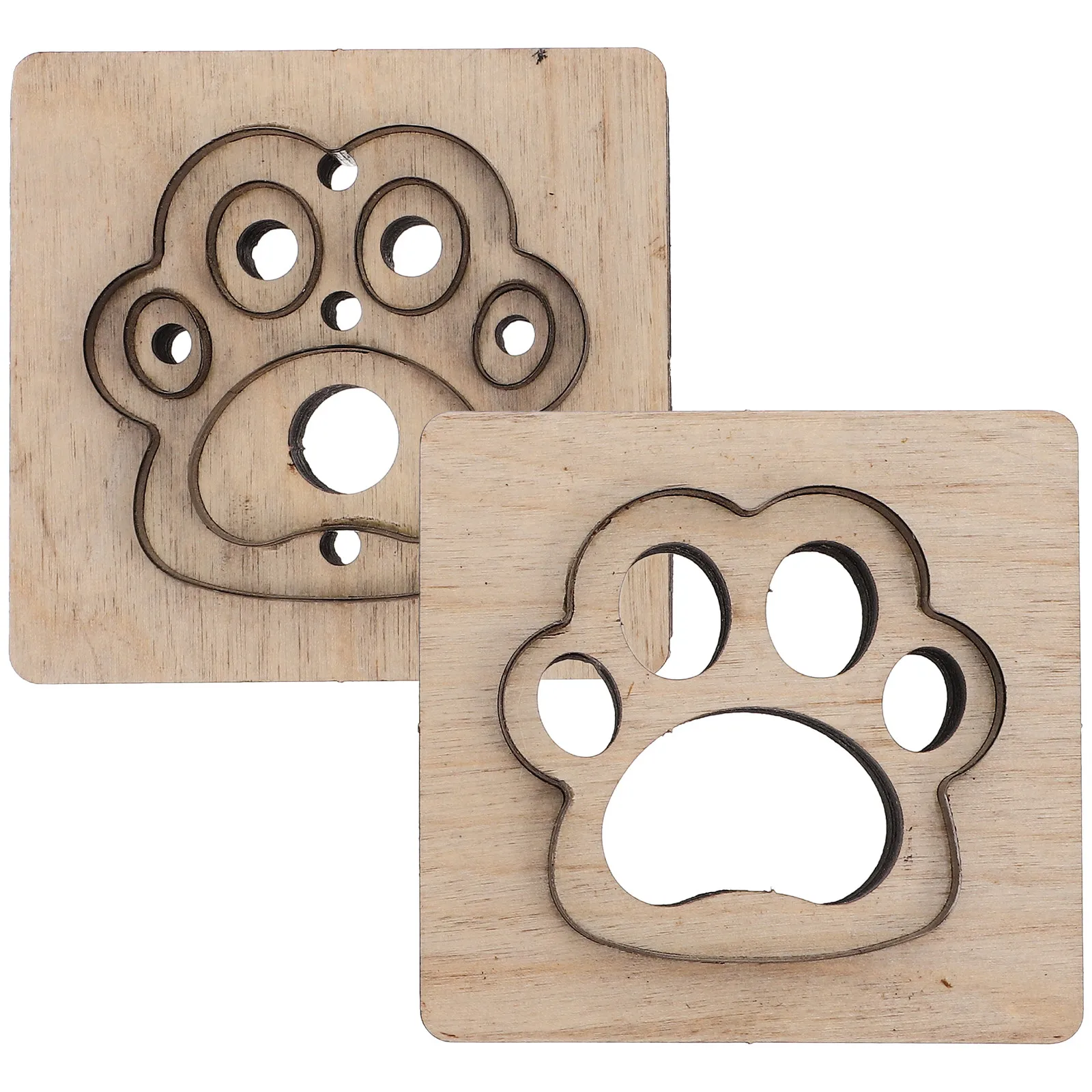 

2Pcs Cat Paw Cutting Die Mold for DIY Strap Making Thick Wooden Base Precision Craft Tool for Polymer Clay