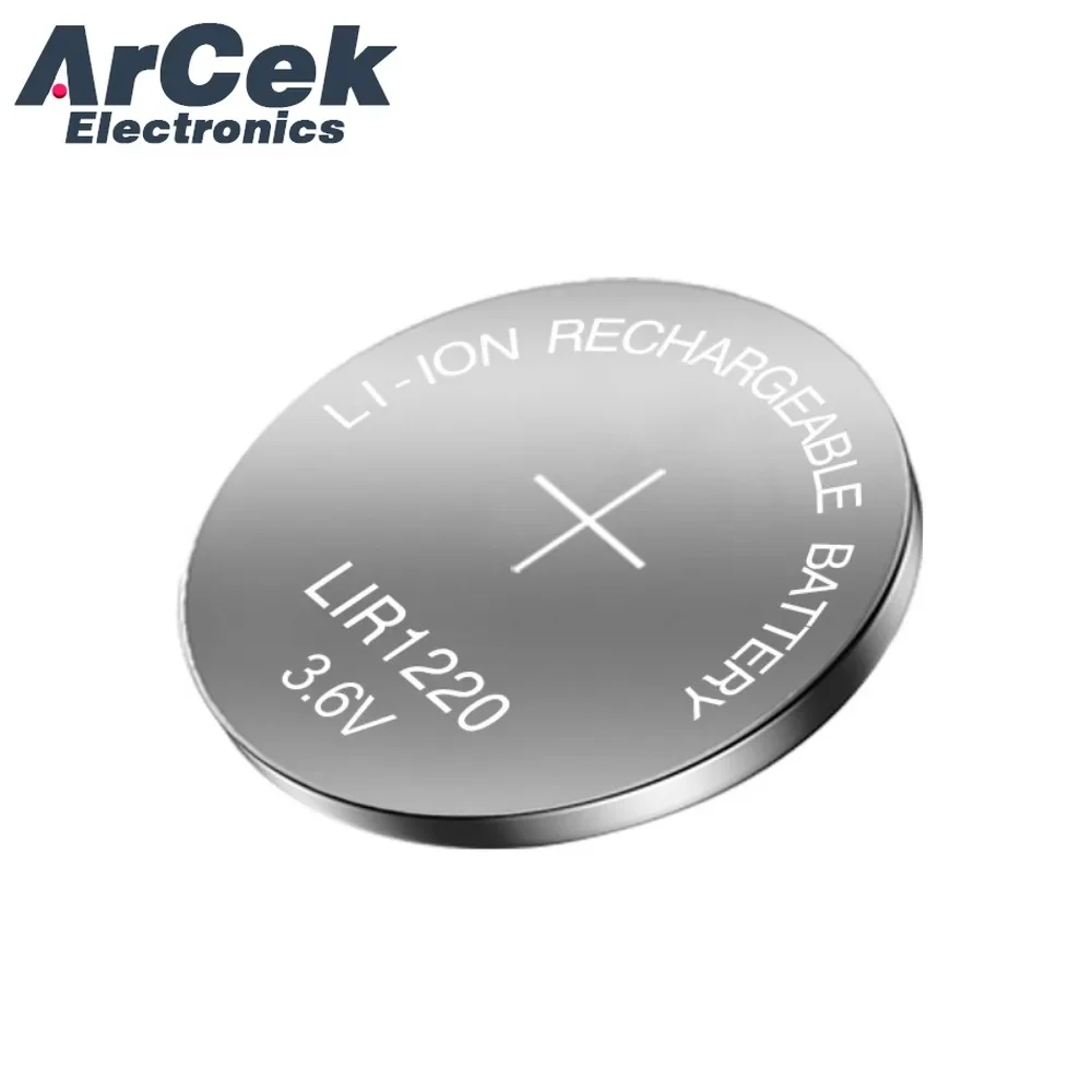 2pcs/lot LIR1220 3.6V Genuine Rechargeable Coin Cell Patch Transposon New Original Lithium-ion Button Battery Replaces CR1220