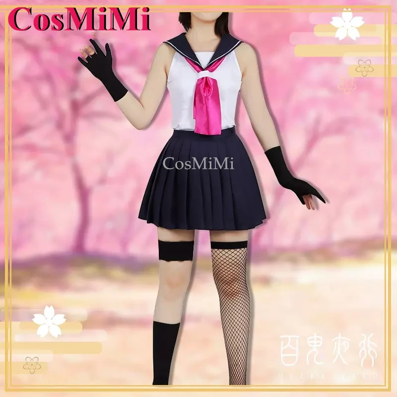 【مخصصة】CosMiMi Kuda Izuna Cosplay Game الأزرق الأرشيف زي جميل مطبوع كيمونو موحد كرنفال حفلة لعب الأدوار الملابس