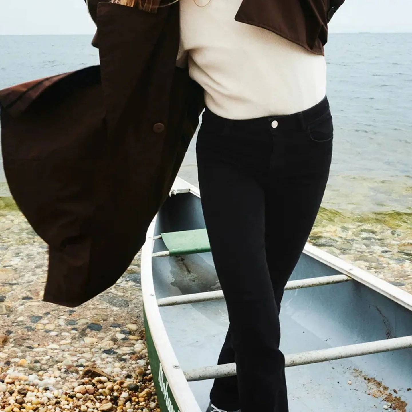 ファイオナブル ハイウエスト スリムフィット ベルボトムジーンズ ストレートレッグ レディース プレミアムデニムパンツ スリ ロングパンツ 0586294407