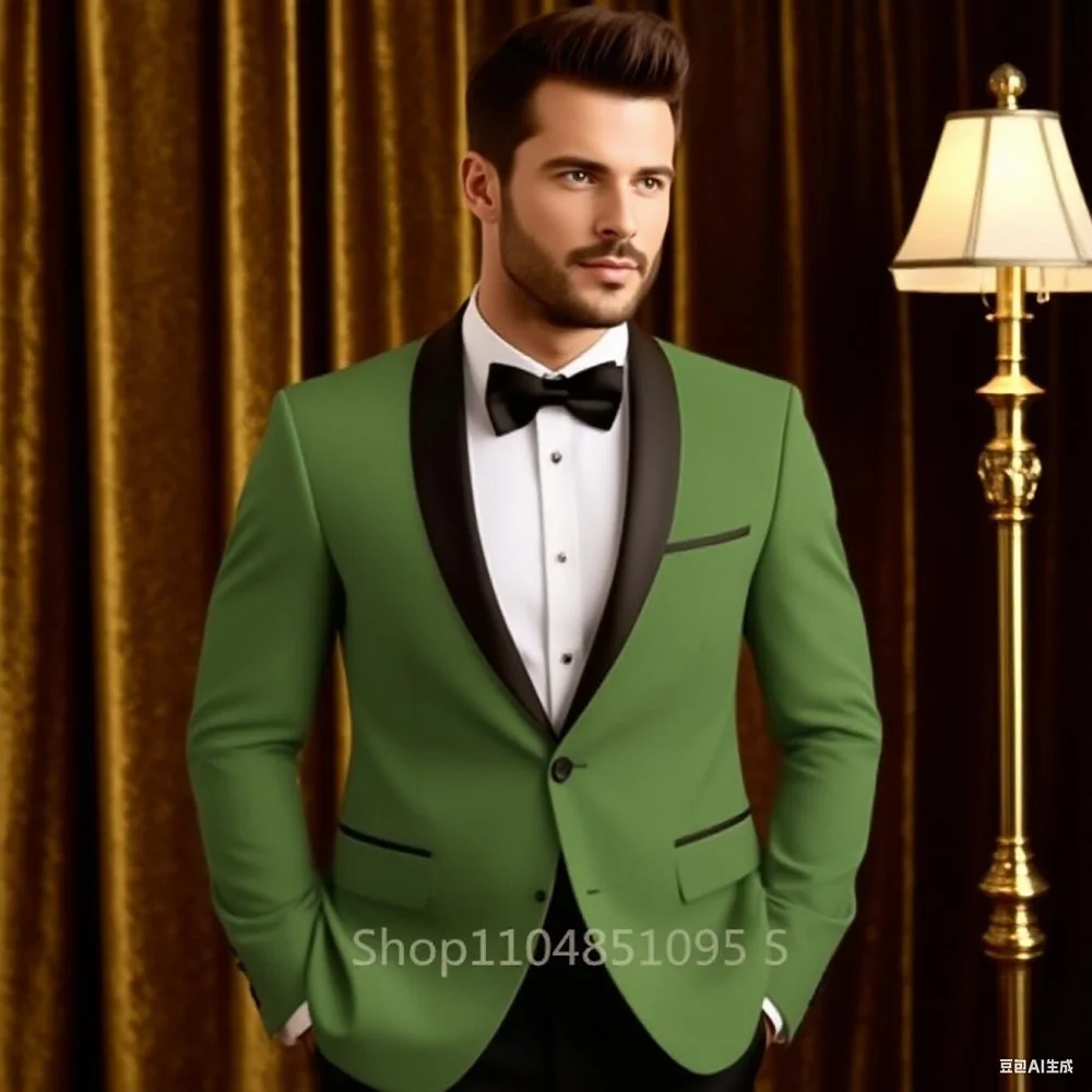 

Повседневный однотонный мужской пиджак, приталенный свадебный пиджак для жениха, модный смокинг для шафера, ужина, пальто для бизнеса