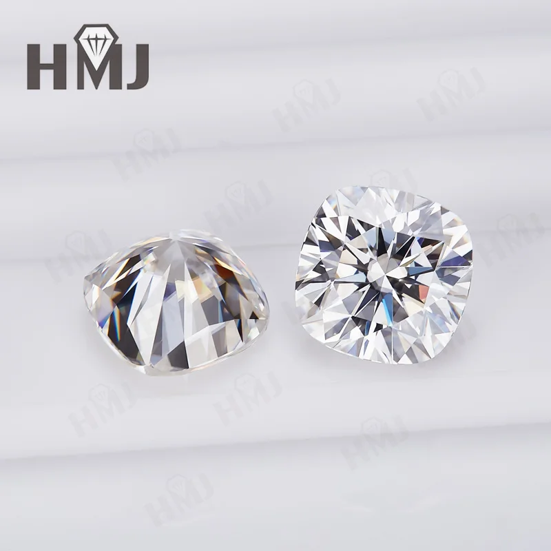 Großhandel Moissanit Lose Steine Kissenförmiger Schliff Superweiß Primärfarbe VVS1 Klarheit DIY Ring Halskette Ohrringe Hauptmaterialien – Detail 14