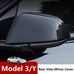 Rear View Mirror Shell Replacement Cover For Tesla Model Y Model 3 Highland Rearview Mirror Caps Replace Part Car Accessories