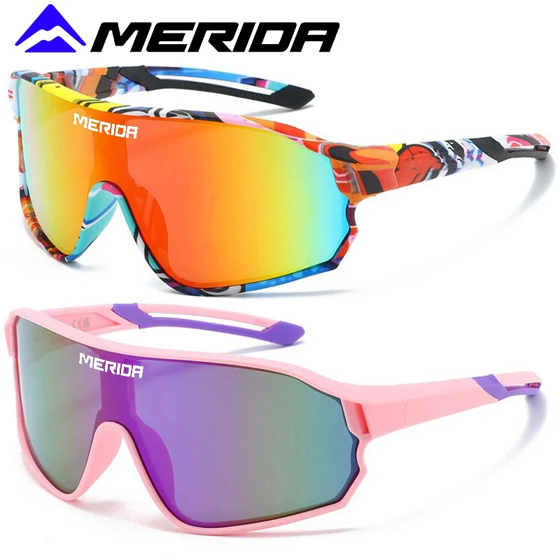 Gafas de sol Merida para hombre y mujer, lentes de exterior con MTB/Bicicleta de carretera con caja