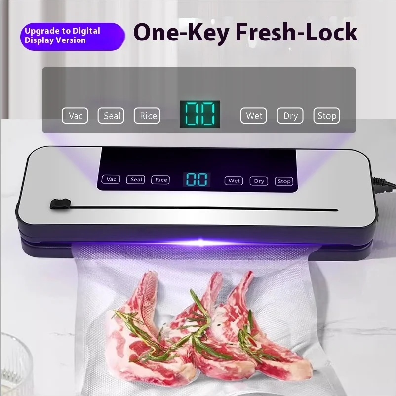 

Home Use Automatic Vacuum Sealer Machine Small Size Food Preservation Dry And Wet Dual-Purpose Vacuum Packaging Machine