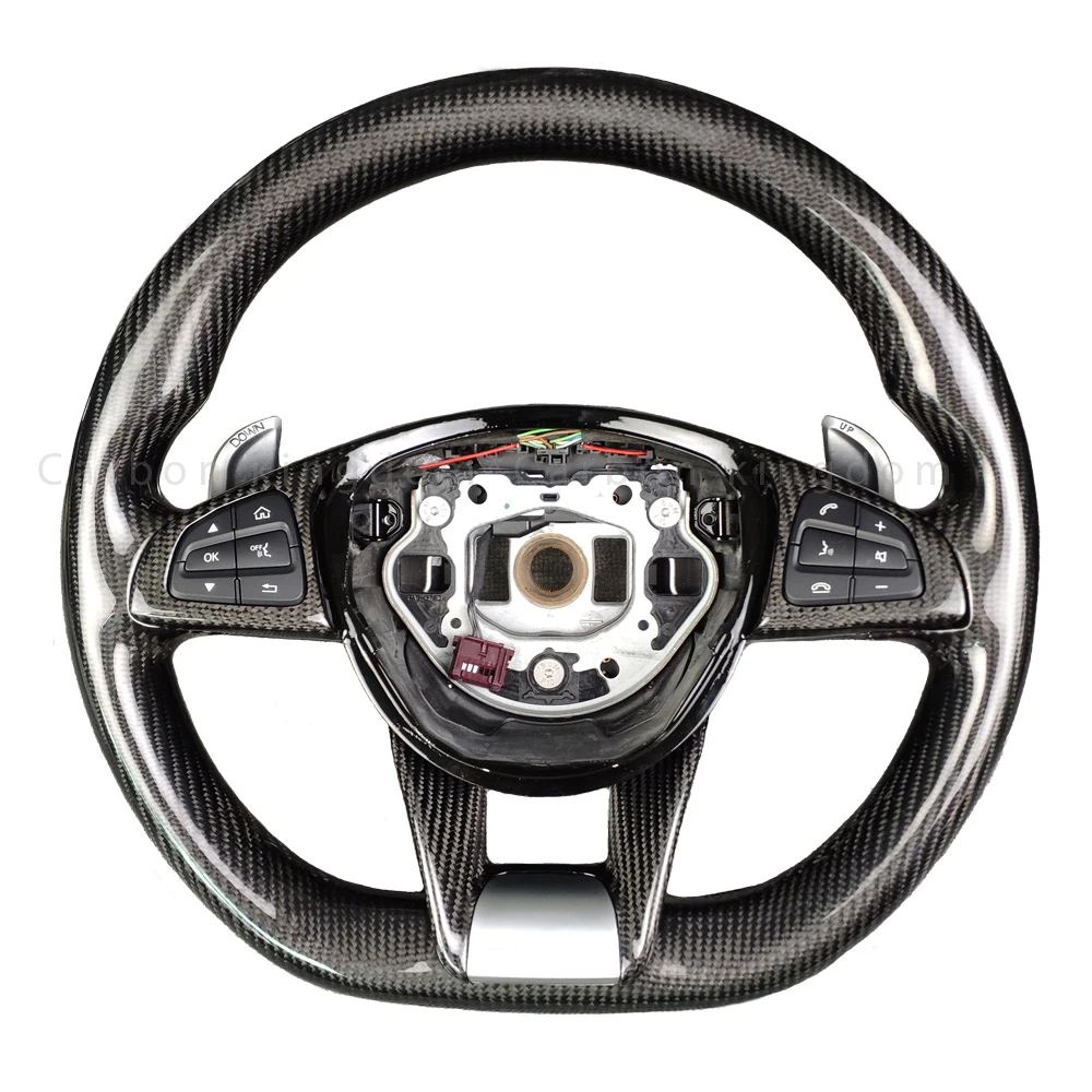 

Customized Steering Wheel for W177 W213 W204 W205 W211 C257 AMG GT GLE CLA LED Carbon Fiber Steering Wheel