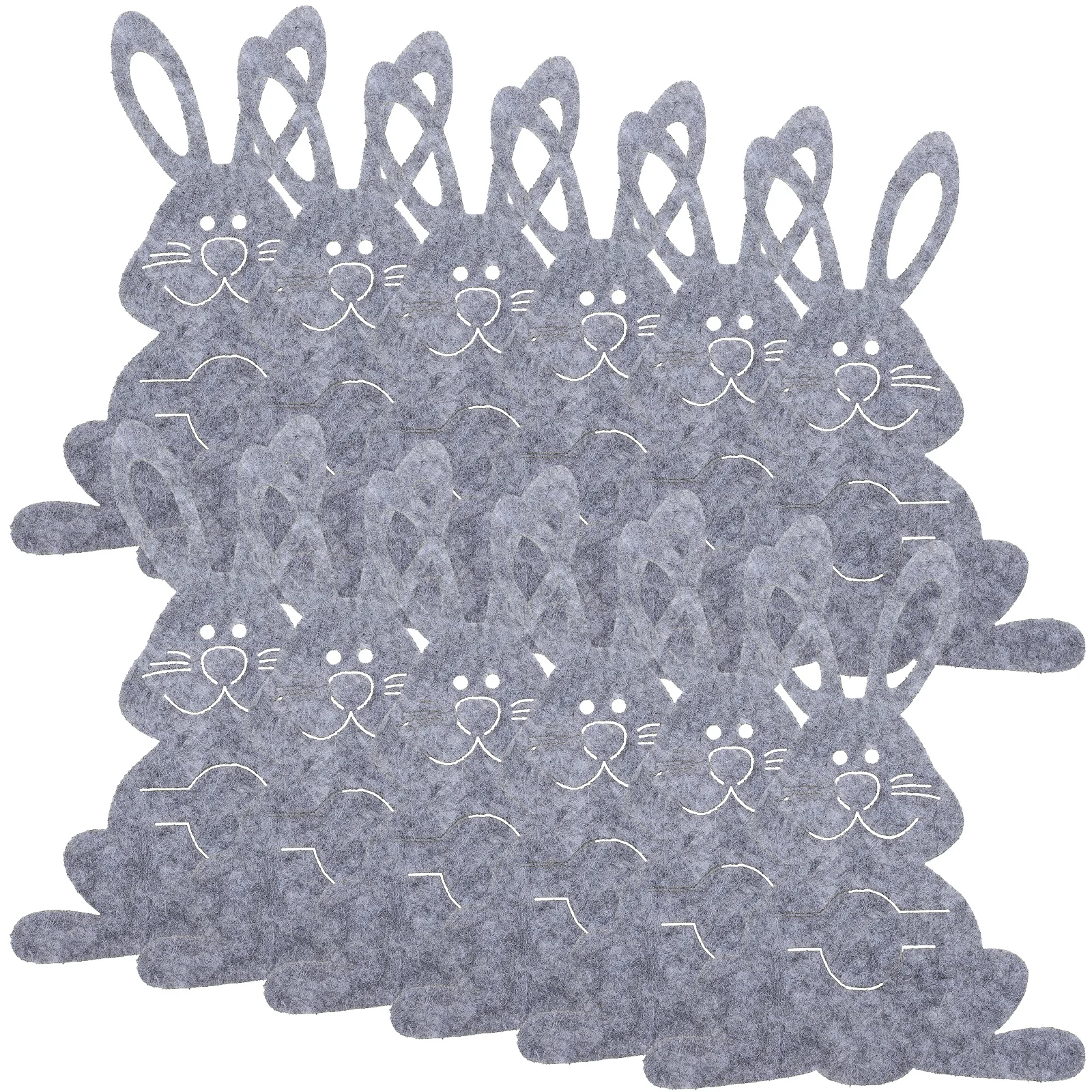 

12Pcs Rabbit Shape Cutlery Bags Easter Bunny Silverware Sleeves Tableware Holder Party Dining Decor Easter Bunny Utensil Holders