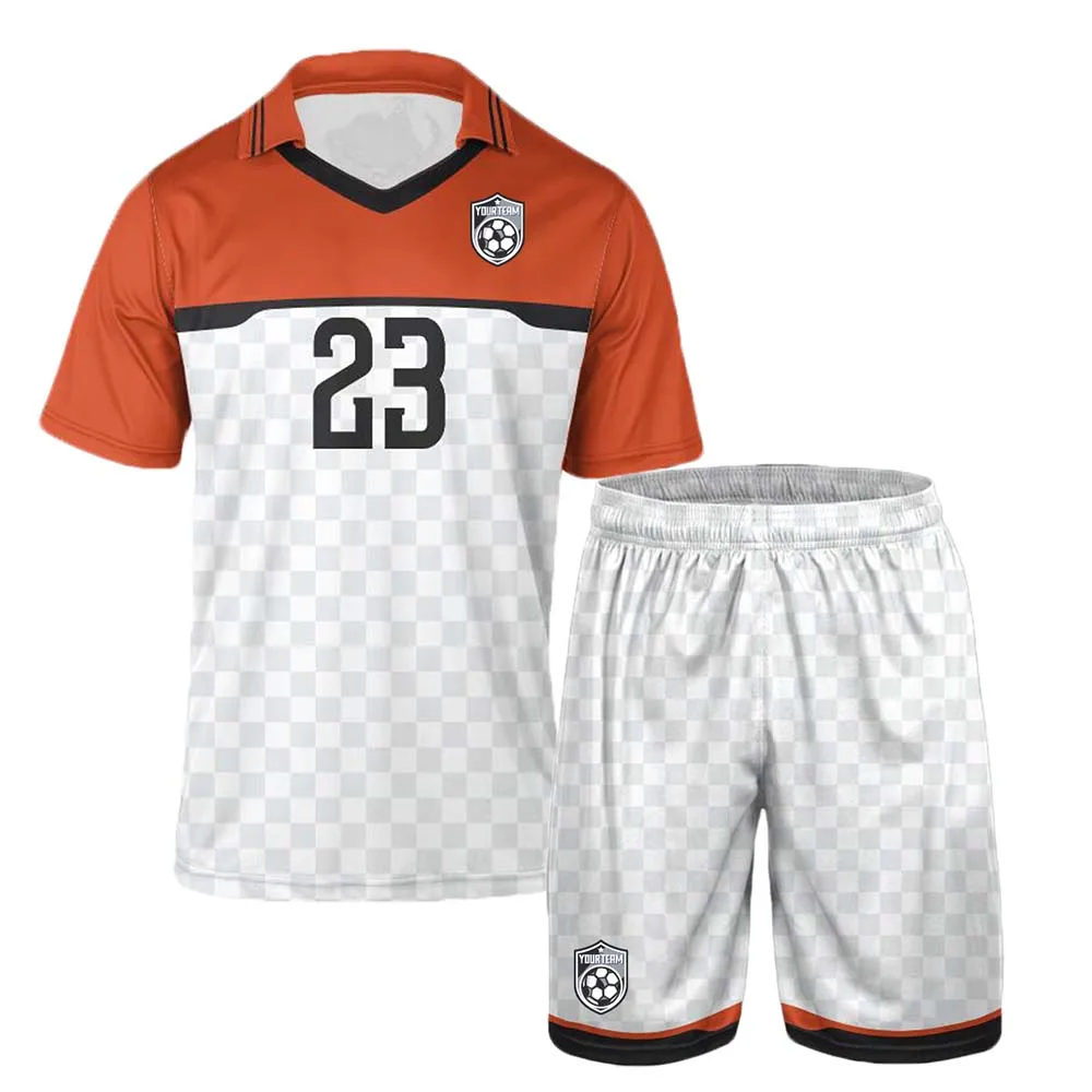 

Soccer Jerseys Sports Suit Customized Wholesale Training Club Team Uniex Kid Elasticity Breathable Quick Dry T-shirt Short